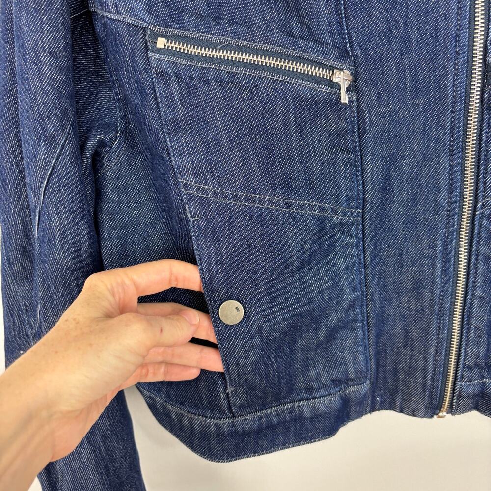 Pilcro Anthropologie Super-Soft Denim Moto Jacket Small - Picture 5 of 13